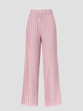 Pleated Wide-Leg Pants in Pink
